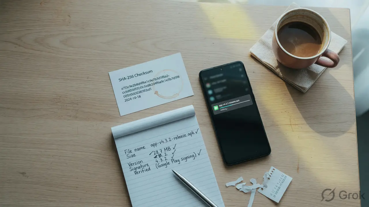 An editorial desk scene showing printed notes, a paper checklist and a coffee mug