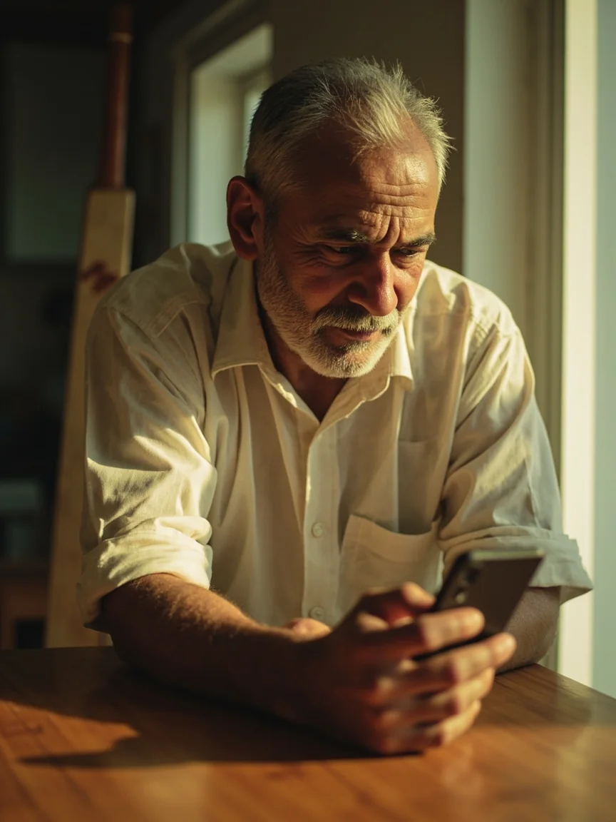 A calm tabletop with a phone and a written pause note