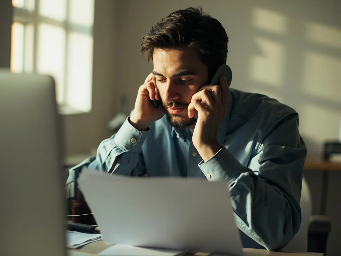 A phone beside a written log of a customer support interaction