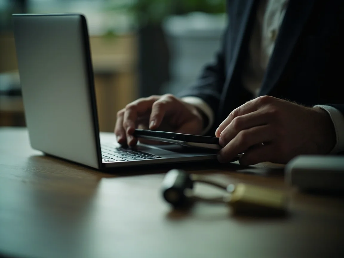 A paper note about closing an account on a quiet desk
